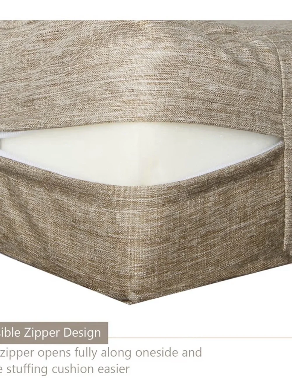 New 4- patio chair cushion covers tan.. (COVERS ONLY)